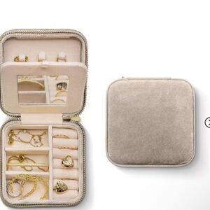 Velvet Plush Travel Jewelry Organizer by Benevolence LA - Sage